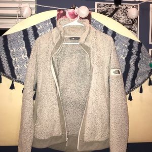 North face furry fleece jacket